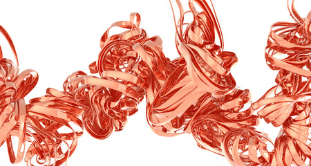 High-resolution image of abstract copper metal swirls, perfect for backgrounds or design projects.