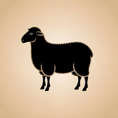 silhouette of a sheep