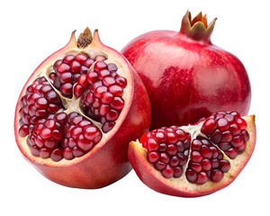 pomegranate isolated on white background