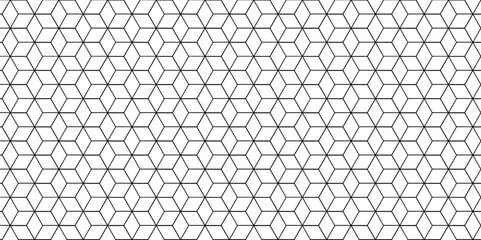 Vector seamless pattern with hexagon square cube geometric pattern shapes grid metal element texture design. abstract tiles gradient science web tech connection triangle diamond honeycomb.