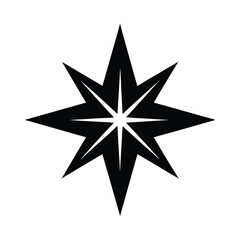 Fototapeta premium christmas star icon silhouette vector illustration