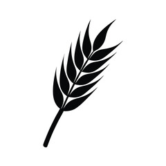 Fototapeta premium fall wheat stalk icon silhouette vector illustration