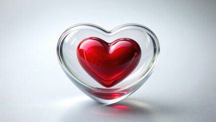 Surreal Glass Heart Photography: Shattered Dreams, Fragile Love, Crystal Heart, Heart in Glass Orb