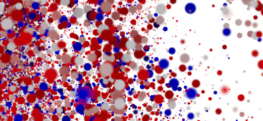 Abstract background with red, white, and blue bubbles. Perfect for patriotic celebrations.