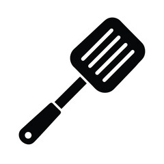 barbecue spatula icon silhouette vector illustration