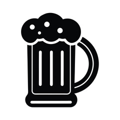 beer stencil icon silhouette vector illustration