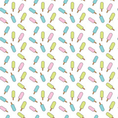 vector repeated pattern of ice cream, seamless pattern design