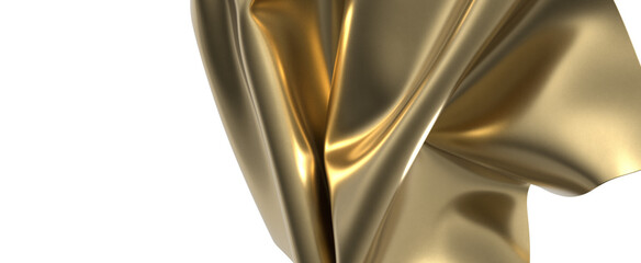 Abstract Gold Drape Fabric Background