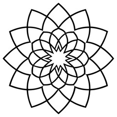 Obraz premium Minimalist Mandala Line Drawing