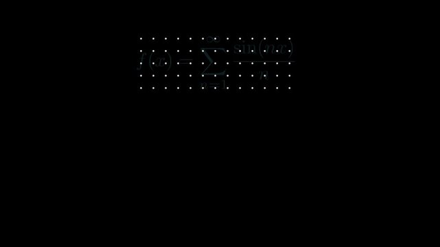 Animation showing an equation to wave.