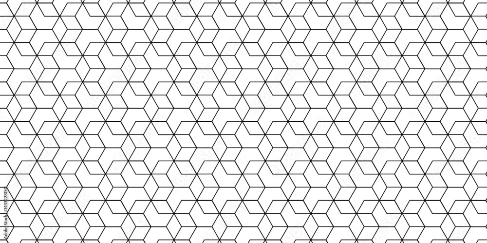 Poster vector seamless pattern with hexagon square cube geometric pattern shapes grid metal element texture