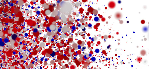 Abstract background with red, white, and blue bubbles. Perfect for patriotic themes.