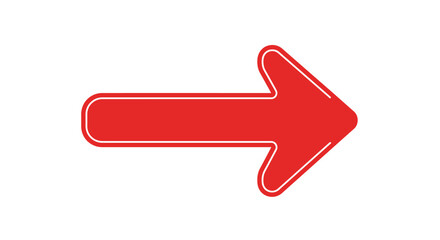 Simple Red Rectangular Shape with White Border