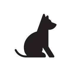 isolated black silhouette of a dog collection, Set of dog silhouette vector. Dogs and puppies in different breed, corgi, golden retriever, poses, sitting, standing, jump