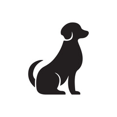 Dog sitting Dog silhouette High quality Breeds on the move. Dogs in different poses. jumps, runs. dog is sitting dog is lying down playing