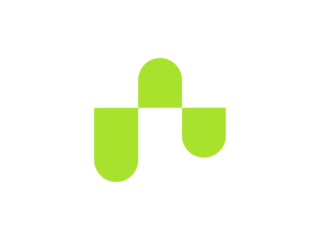 abstract w letter logo with laboratory tubes- lab logo