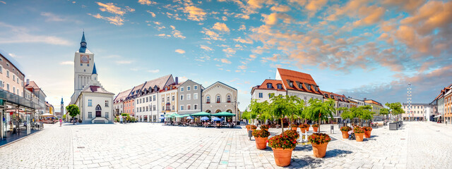 Altstadt von Straubing, Bayern, Deutschland 