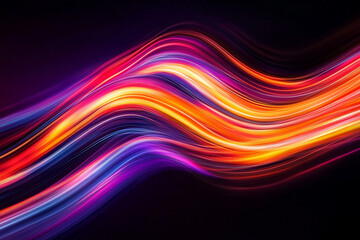 Fototapeta premium Abstract Colorful Wave Background Vibrant Swirling Lines of Light