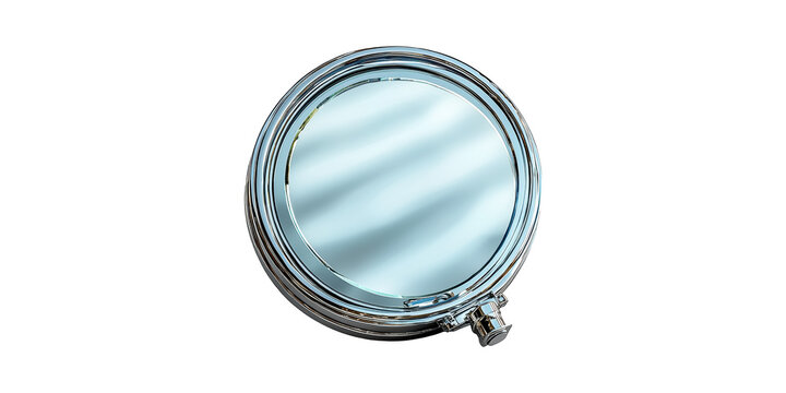 Round Nautical Porthole Window With Chrome Finish. Maritime Decor Element Isolated On Transparent Background - Powered by Adobe