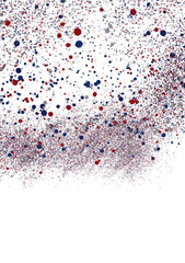 Red Blue Gray Confetti Explosion Stock Photo