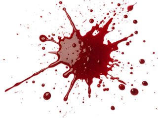 Realistic Red Blood Splatter on Black Background High Resolution Image