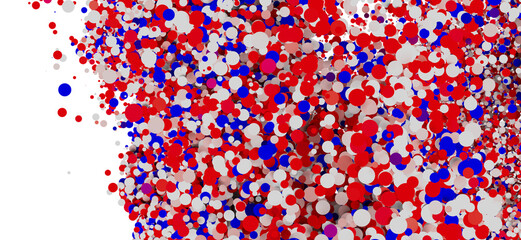 Abstract background of red, white, and blue circles. Perfect for patriotic designs.