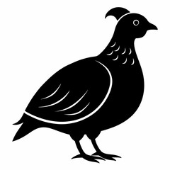 Sleek Quail Silhouette Vector