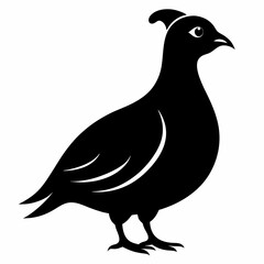 Sleek Quail Silhouette Vector