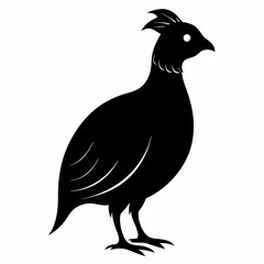 Sleek Quail Silhouette Vector