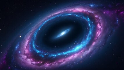 Obraz premium Vibrant Cosmic Galaxy Space Illustration For Science Fiction Astronomy And Imagination Posters