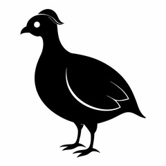 Sleek Quail Silhouette Vector