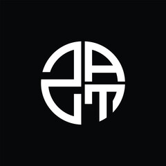 ZAT logo ZAT icon ZAT vector ZAT monogram ZAT letter ZAT minimalist ZAT triangle ZAT flat Unique modern flat abstract logo design.