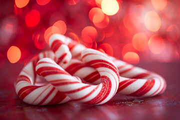 candy cane with red and white stripes, perfect for festive food-themed event  