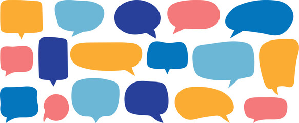 Speech bubble collection. Speak bubble text, Set of speech bubble. Speech bubble comic sign. Speech bubbles isolated on white background.