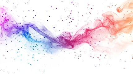 Abstract multicolored smoke on a white background ,Colorful smoke isolated on white background ,Abstract colorful smoke on white background