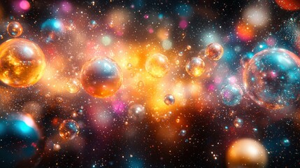 Obraz premium Abstract cosmic spheres