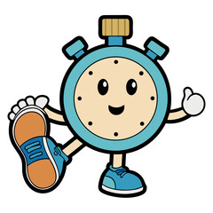 vector illustration of a stopwatch