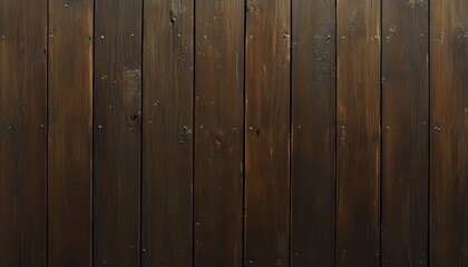 Fototapeta premium Dark brown wooden plank wall texture