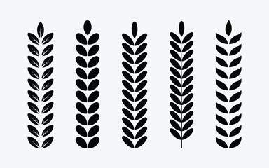 Black and natural leaf with branch create for designer