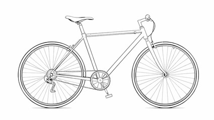 bicycle isolated on white background