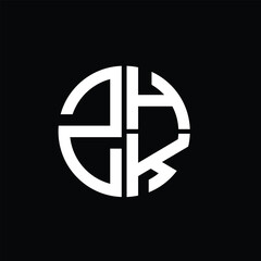 ZHK logo ZHK icon ZHK vector ZHK monogram ZHKletter ZHKminimalist ZHKtriangle ZHKflat Unique modern flat abstract logo design.