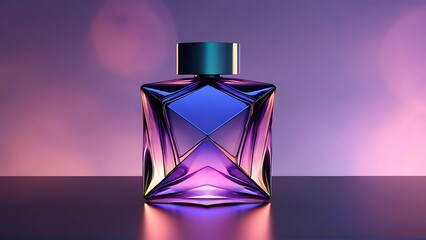 Elegant Glass Perfume Bottle Modern Beauty Product Mockup For Luxury Brands Cosmetics Packaging Design