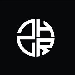 ZHR logo ZHR icon ZHR vector ZHR monogram ZHRletter ZHRminimalist ZHRtriangle ZHRflat Unique modern flat abstract logo design.