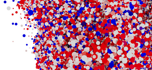 Abstract background with red, white, and blue circles. Perfect for patriotic designs.
