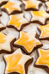 Perfectly Icing Star Cookies with Royal Icing