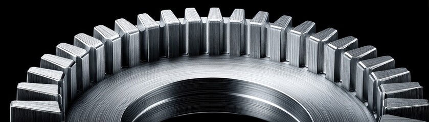 High-resolution close-up of a single gear wheel, showcasing its intricate design and the sharpness of its teeth - ratio design wheel