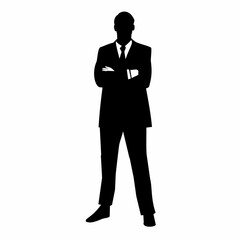 Men Suits silhouette. Flat image