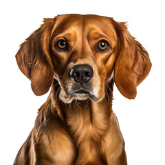Harrier dog portrait isolated on transparent background