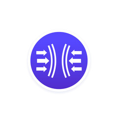 Fototapeta premium compression and pressure vector icon