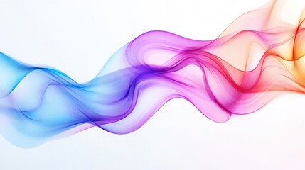 Abstract multicolored smoke on a white background ,Pink color texture studio with wavy line white background